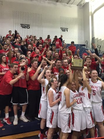 Dedicated fans and Lenape students reveling in the success of their peers.
