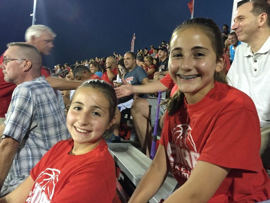 Lenape's little siblings were also in the bleachers supporting their future team