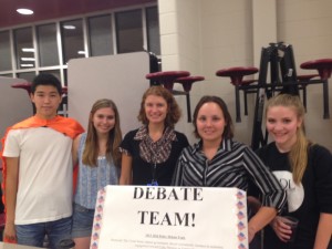 David Kim '15, Taylor Eisenstein '14, Ms. Fauver, Ms. Carpenter, Adriana Santomero '14 