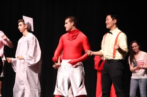 Mr. Lenape contestants are dressed in costume as they compete!