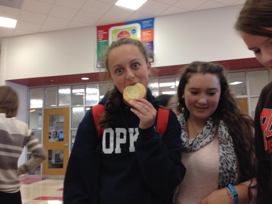 Gabby Shvartsman (16) and Rebecca Wilen (15) enjoy the festivities of Mole Day