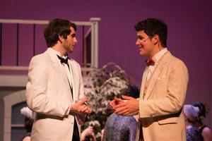 Gatsby (Jason Friedman) locked in conversion with Nick Carraway (Tuckery Moses-Hanson)