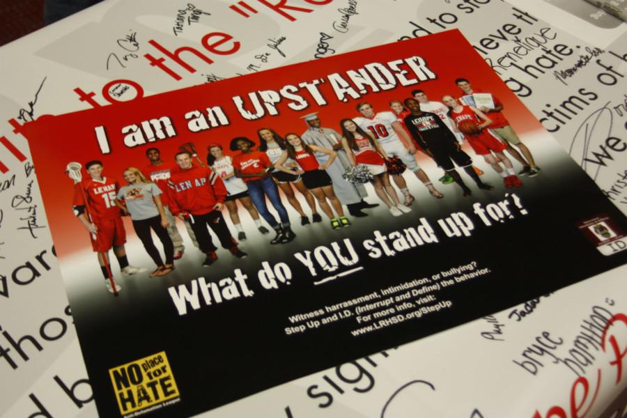 Various students from Lenape were nominated by teachers to be on the Upstander poster, because of their efforts to be role model to others.