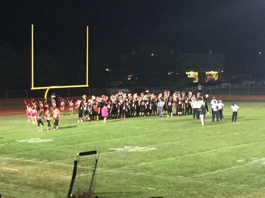 The Indians pose for a picture shortly after their announced victory