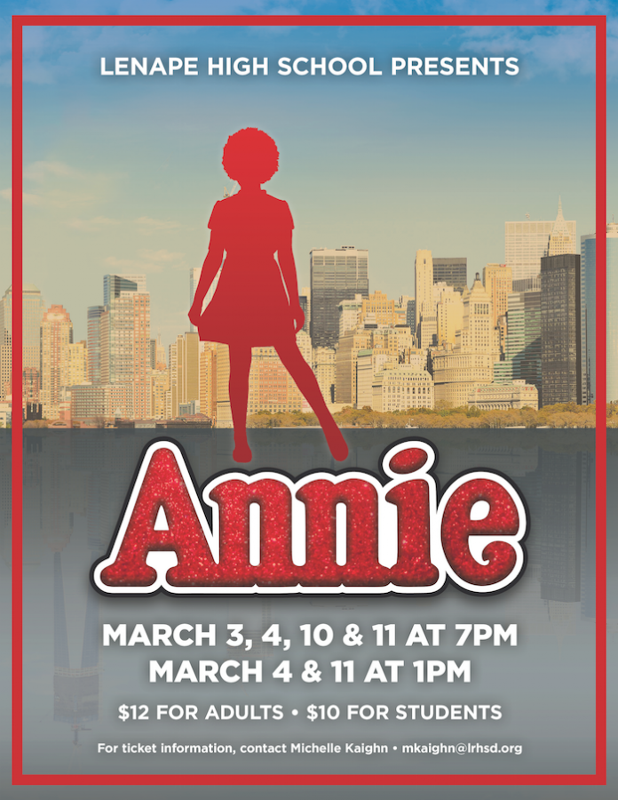 Annie Comes to Lenape on March 3, 4, 10, 11