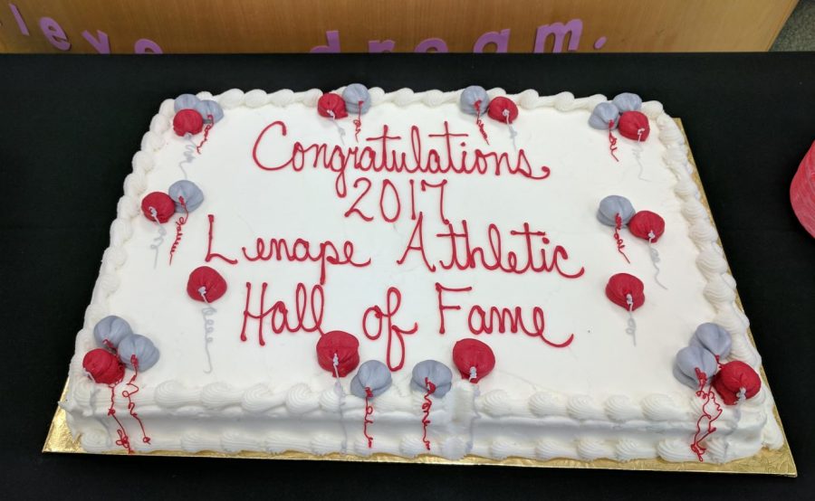 Celebratory cake for the honorees and their friends and families