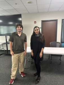 Zach Caldera and Councilwoman Janjua after their interview at the Mt. Laurel Municipal Building.
