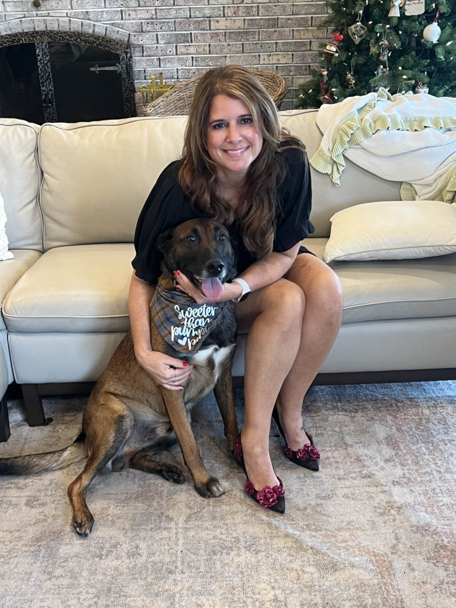 Ms. Allen and her dog Sniper