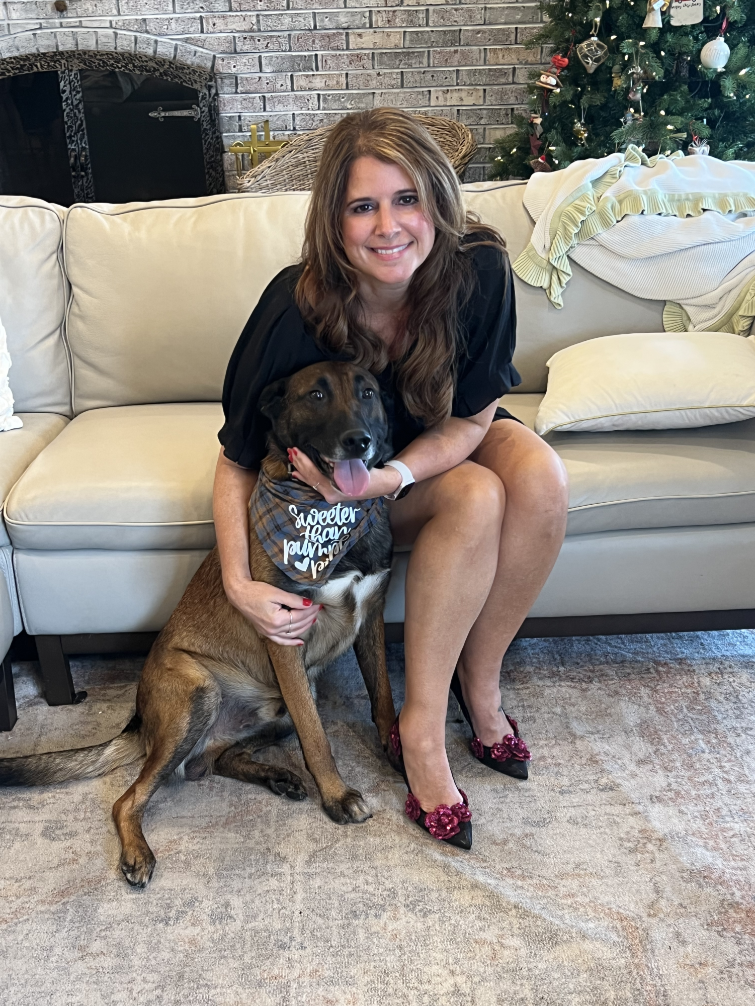 Ms. Allen and her dog Sniper